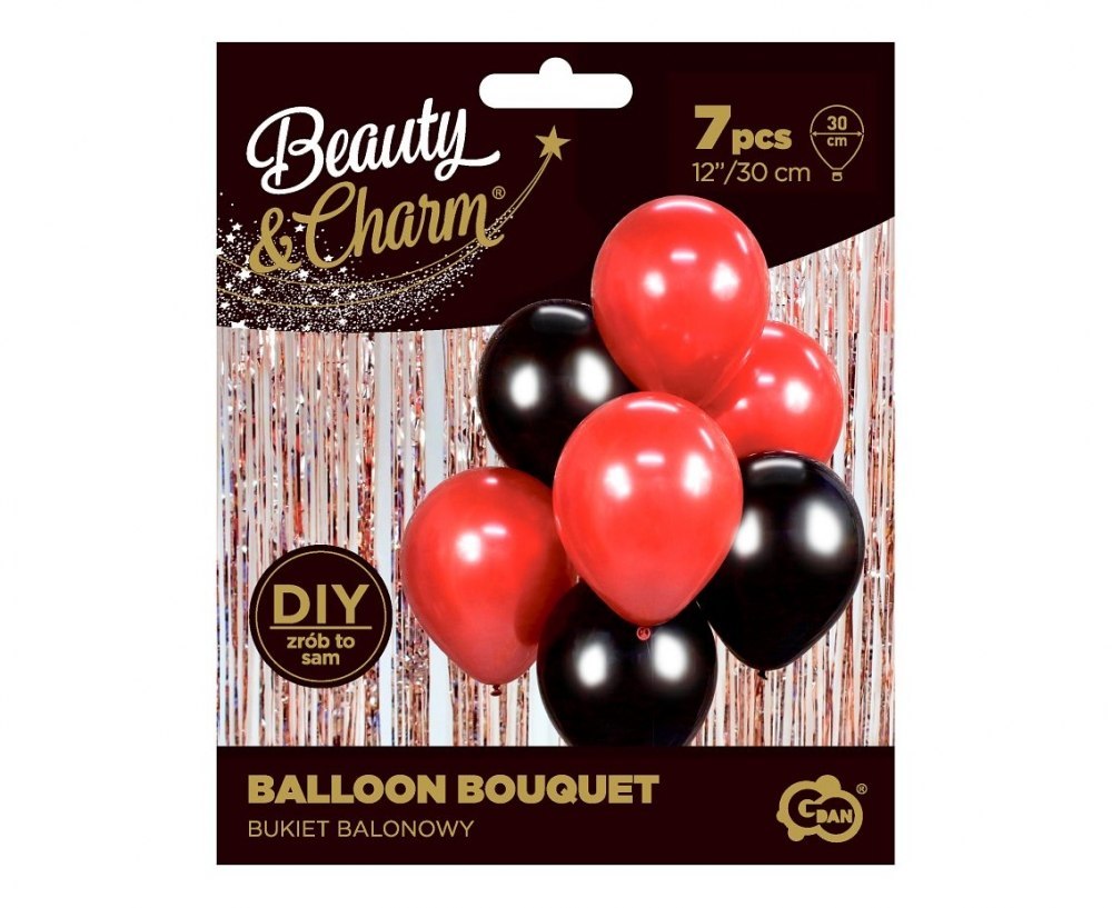 RAMO DE GLOBOS B&C ROJO Y NEGRO, 7UNDS GODAN